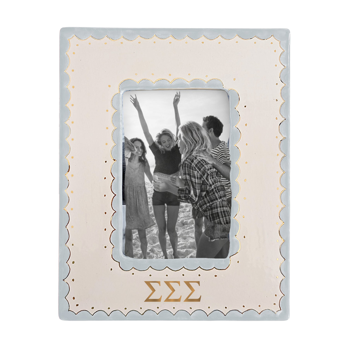 Tri Sigma Scallop Picture Frame | Custom Sorority Big Little Gifts