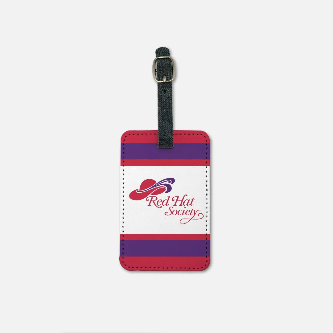 Red Hat Society Luggage Tag - Stripes (Set of 2) | Official Gift Shop 