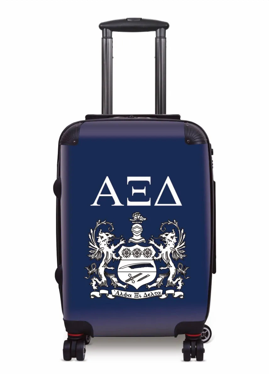 Alpha Xi Delta Carry-on Suitcase - Crest Blue Suitcases