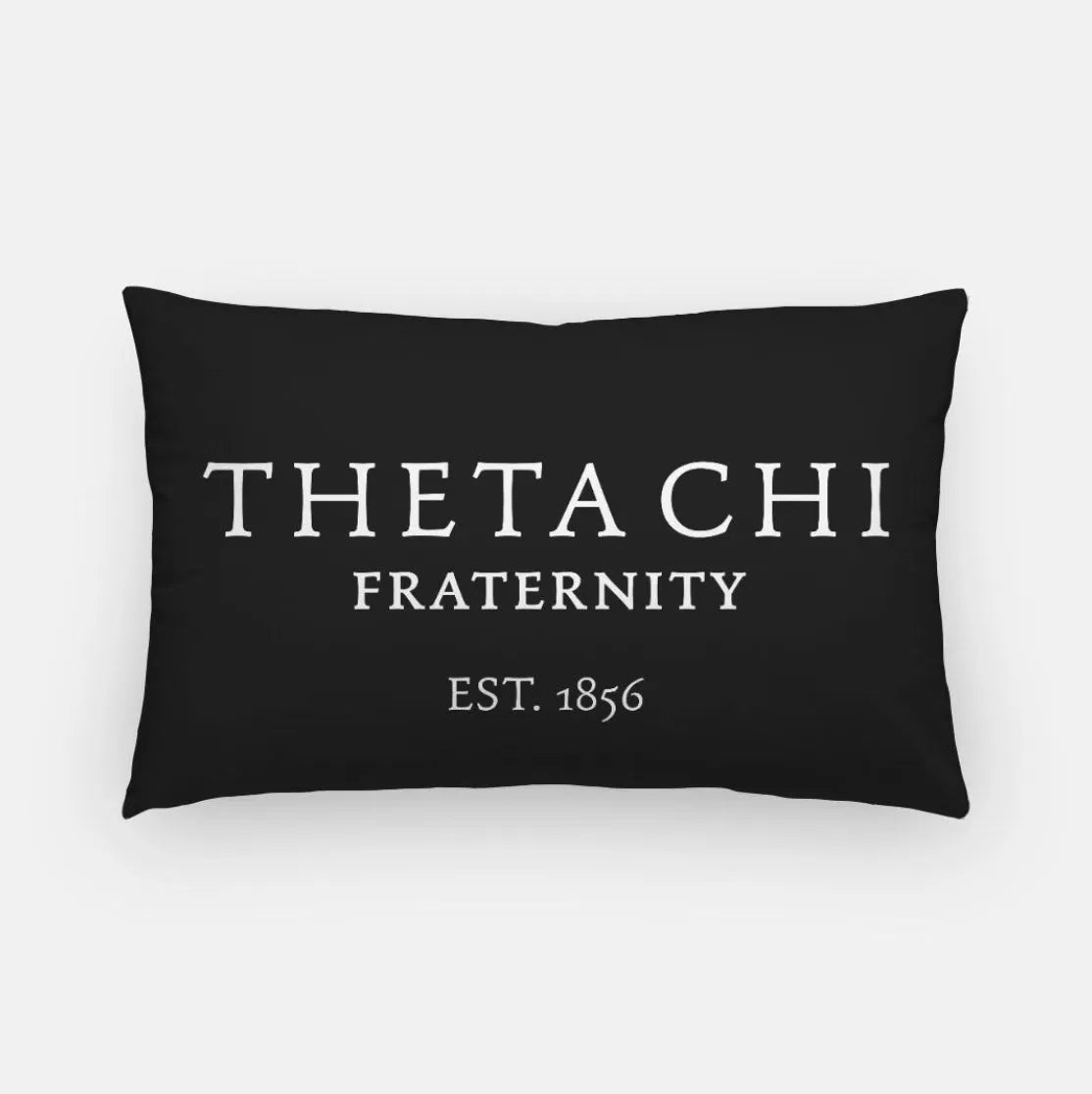 Theta Chi Lumbar Pillow Cover - 1856 Black Pillow Covers