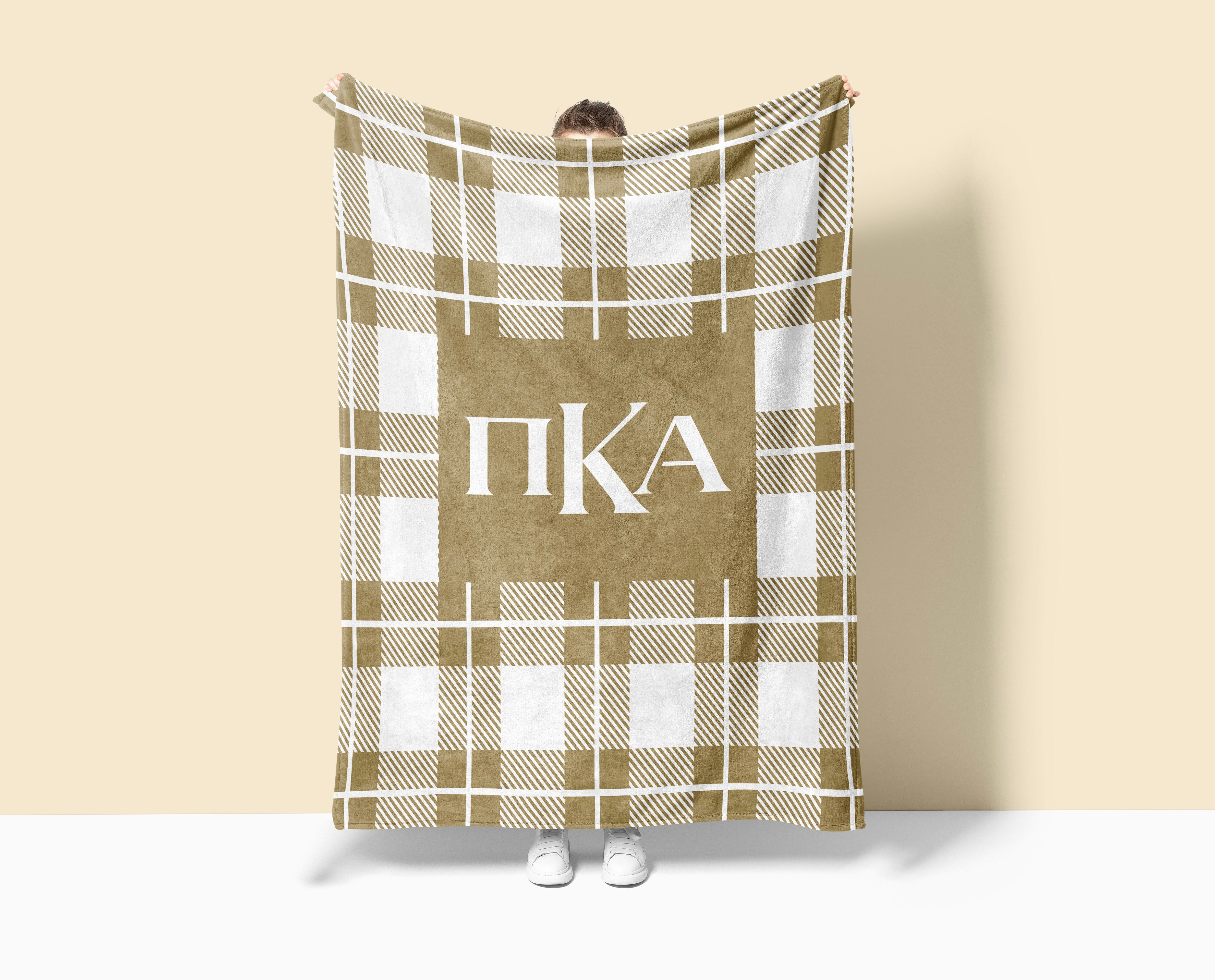 Pi Kappa Alpha XL 60x80 Sherpa Throw Blanket - Plaid
