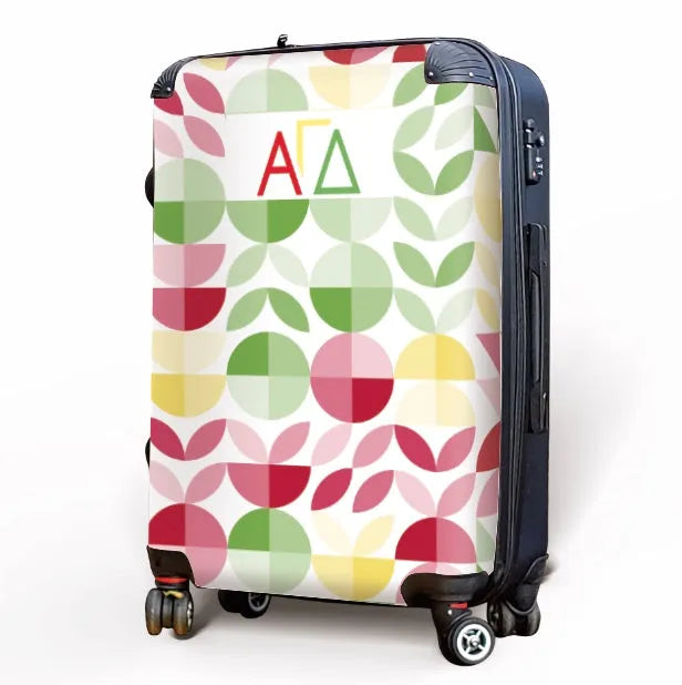 Alpha Gamma Delta 20" Carry-on Suitcase Luggage Geo Petals | Alpha Gam