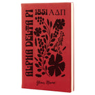 ADPi Personalized Leatherette Notebook Journal - Retro Floral