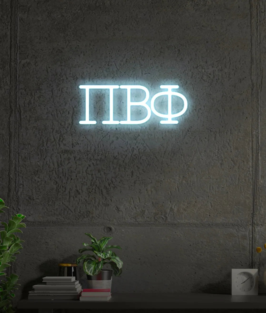 Pi Beta Phi Greek Letters LED Neon Sign | Dorm Decor Pi Phi Wall Sign