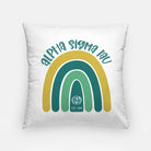 Alpha Sigma Tau Pillow Cover 18" - Rainbow | Custom Gifts and Decor