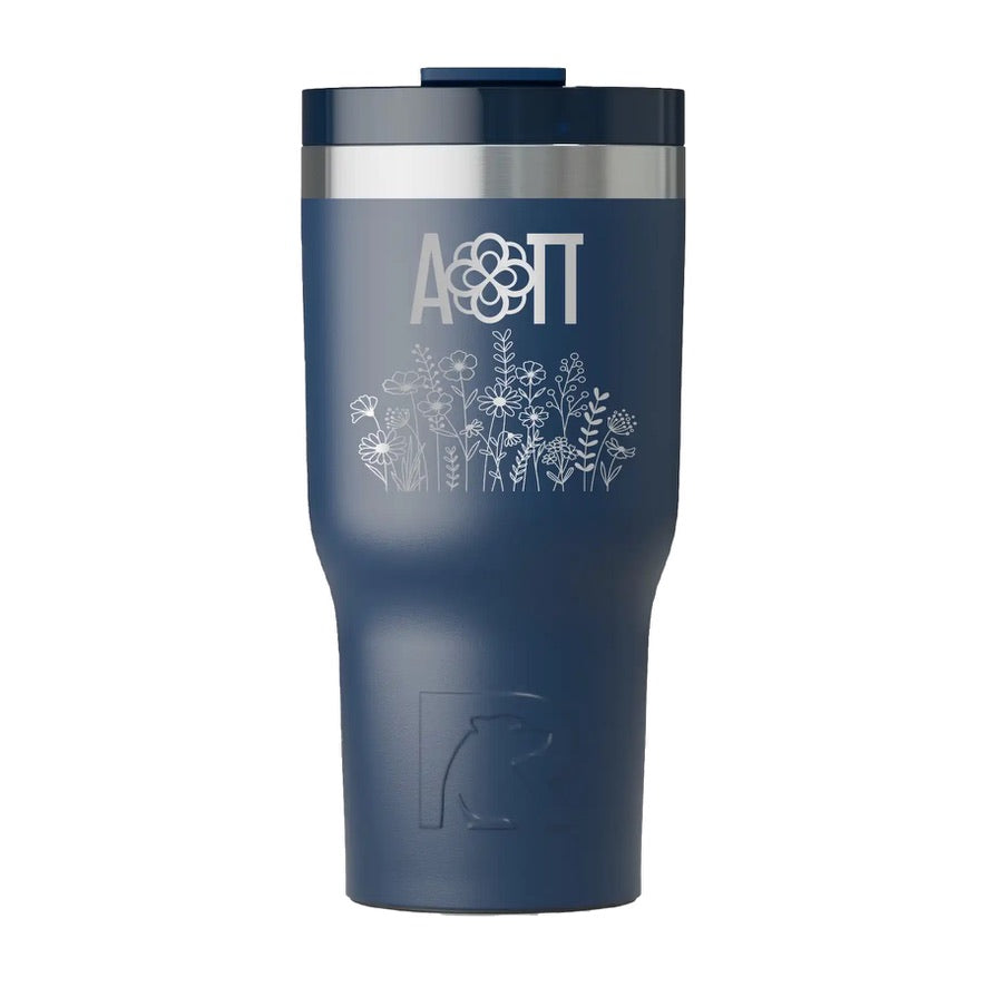Alpha Omicron Pi RTIC 20 oz Essential Ceramic Lined Tumbler - Wildflowers