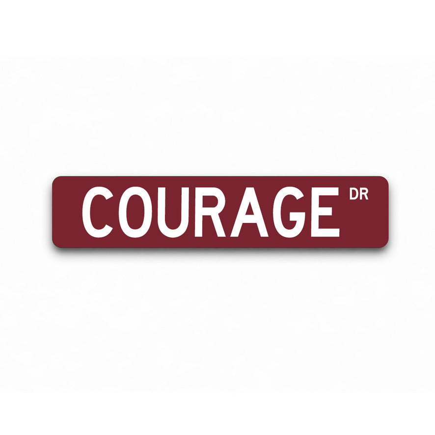 Pi Kappa Alpha "COURAGE" Metal Street Sign | PIKE Fraternity Gifts