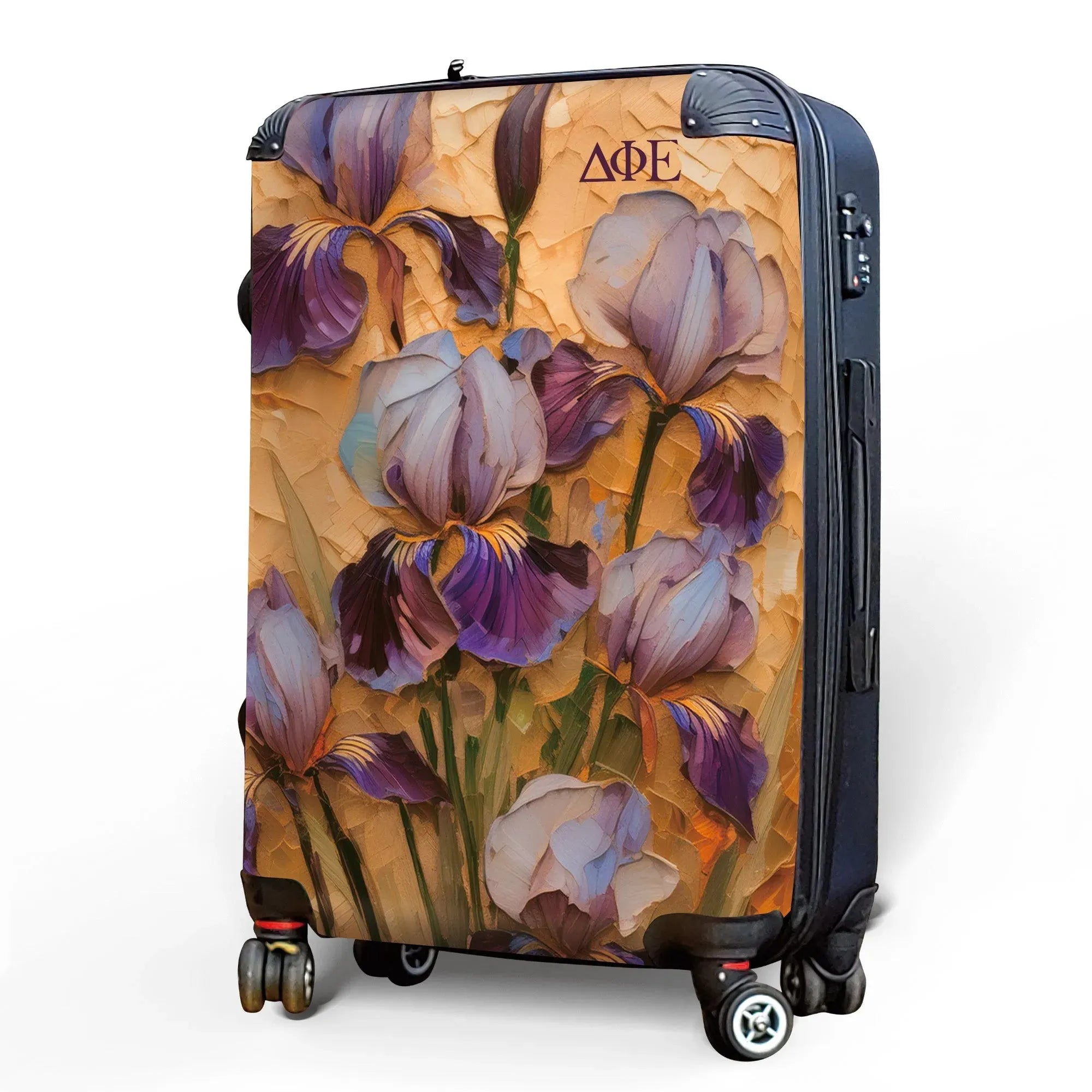 Delta Phi Epsilon Carry-on Suitcase - Bold Purple Iris Suitcases
