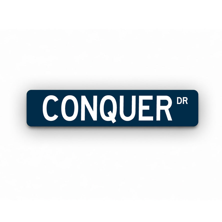 Sigma Chi Conquer Metal Street Sign | College Fraternity Dorm Decor
