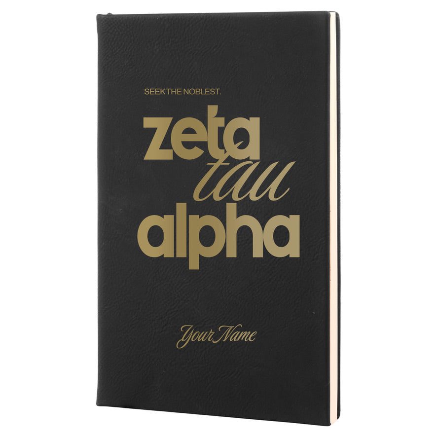 Zeta Tau Alpha Personalized Leatherette Notebook Journal