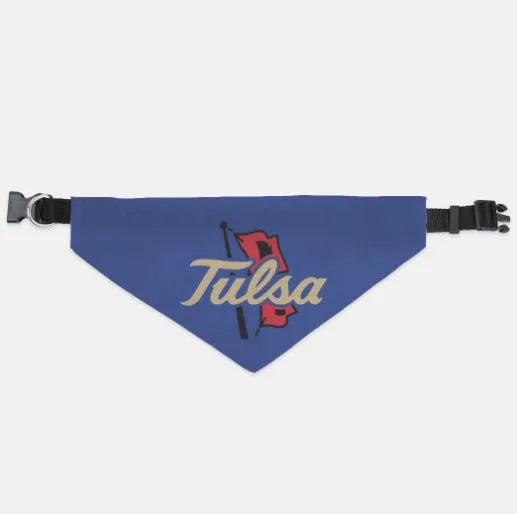 University of Tulsa Collar Pet Bandana - Blue Flag XL Pet Bandanas