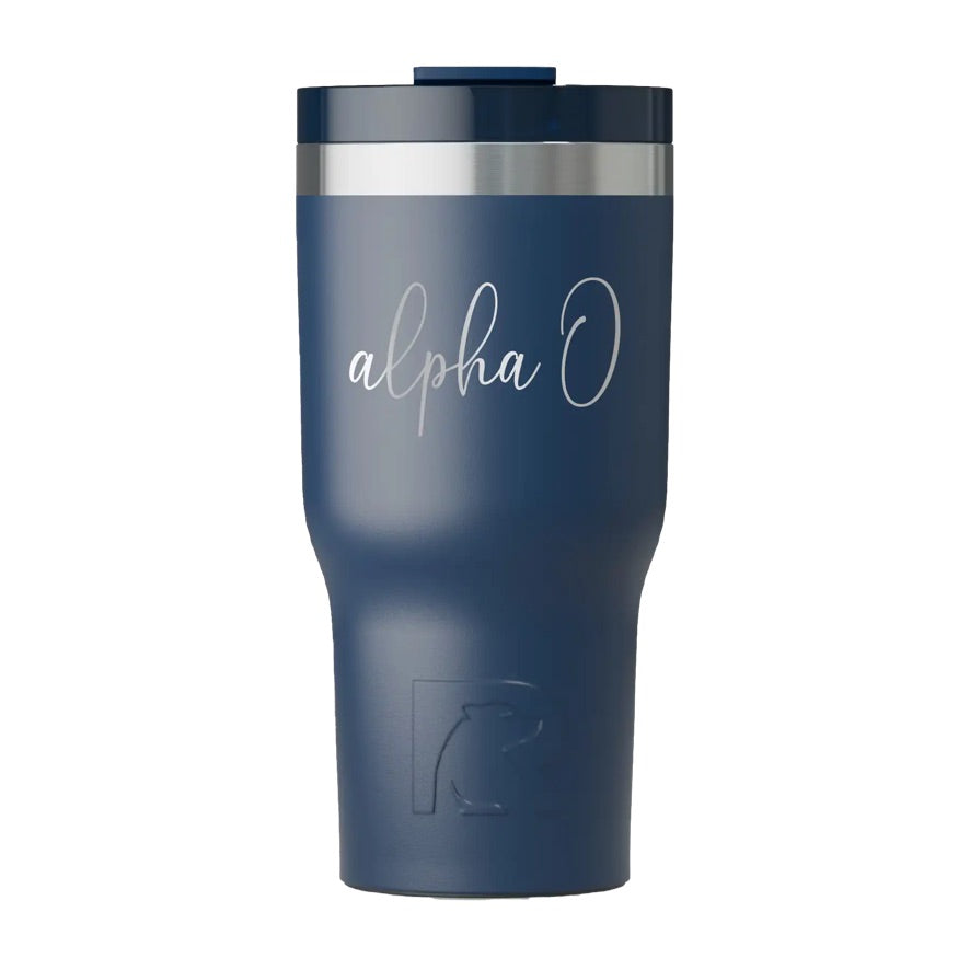 Alpha Omicron Pi RTIC 20 oz Essential Ceramic Lined Tumbler - Script