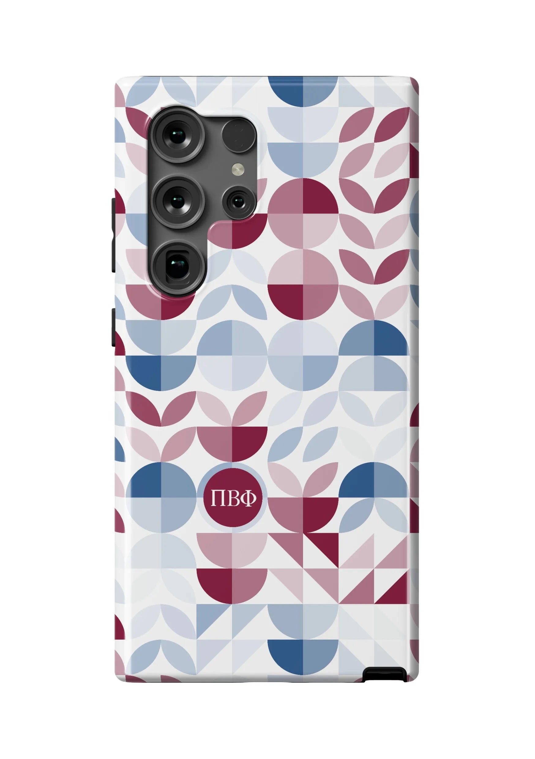 Pi Beta Phi Samsung Galaxy 24, 23 Mobile Phone Case - Geo Petals Gloss Mobile Phone Cases