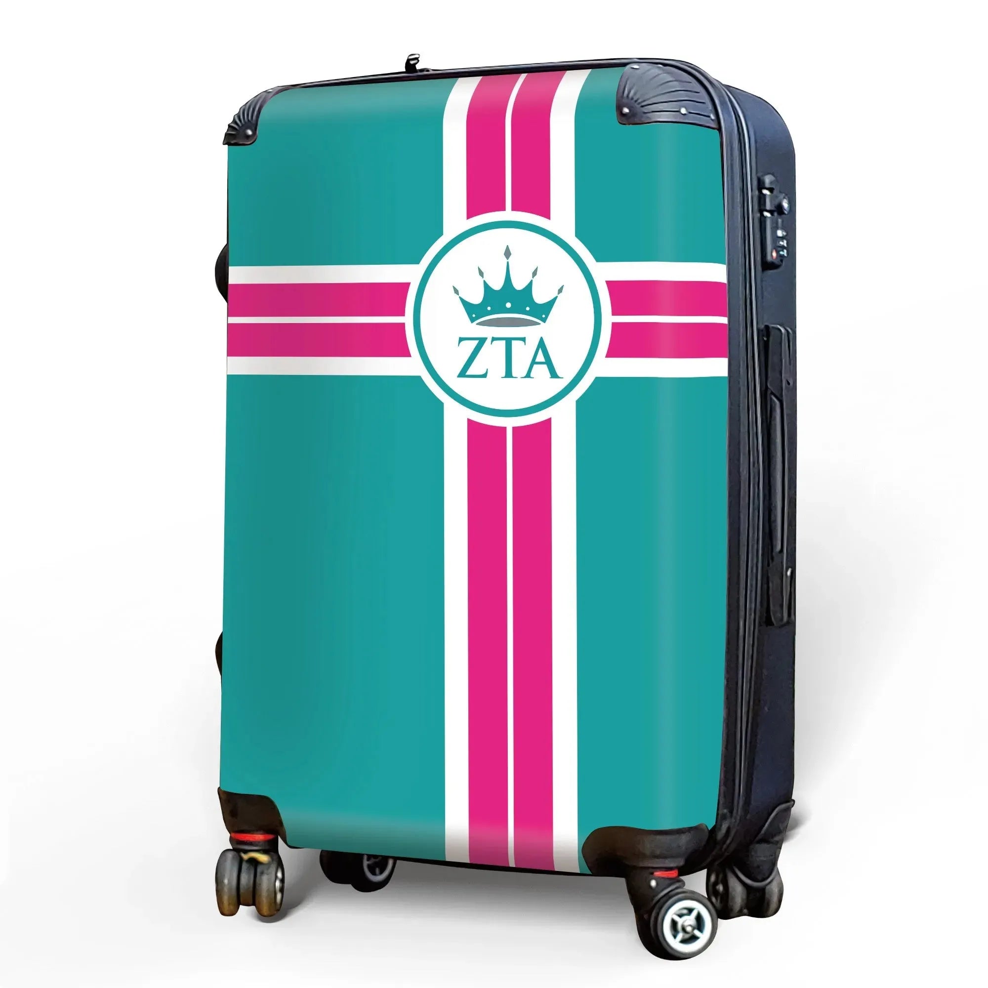 Zeta Tau Alpha Carry-on Suitcase - Cross Stripe Suitcases