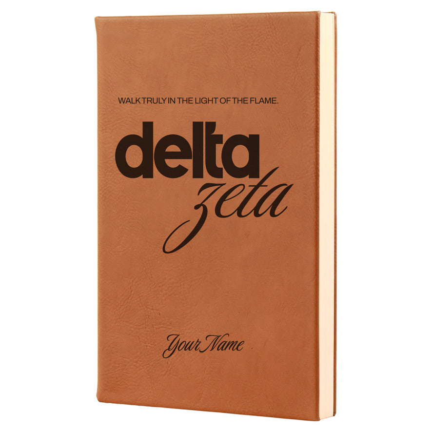 Delta Zeta Personalized Leatherette Notebook Journal | DZ