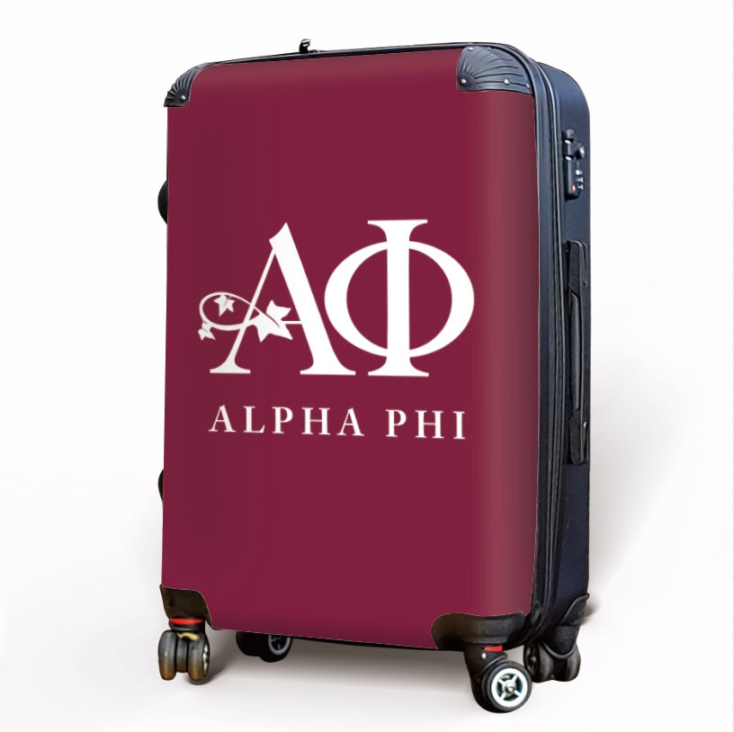 Alpha Phi 20" Carry-on Suitcase Luggage  | Custom APhi Travel Gifts