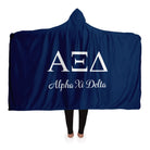 Alpha Xi Delta Hooded Blanket 60x80 | Custom Alpha Xi Gifts & Decor