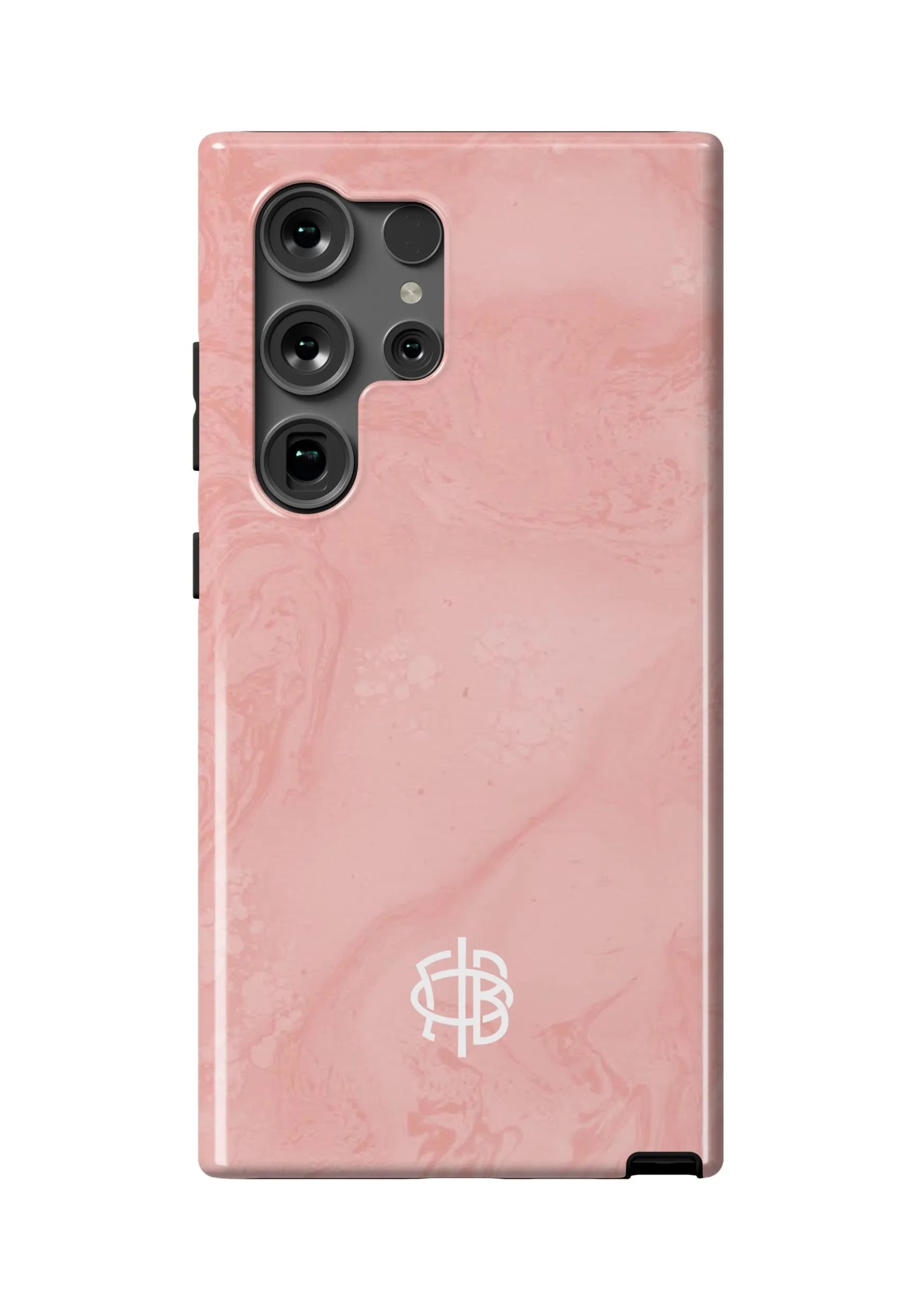 Gamma Phi Beta Samsung Galaxy 24, 23 Mobile Phone Case - Blush Marble Gloss Mobile Phone Cases