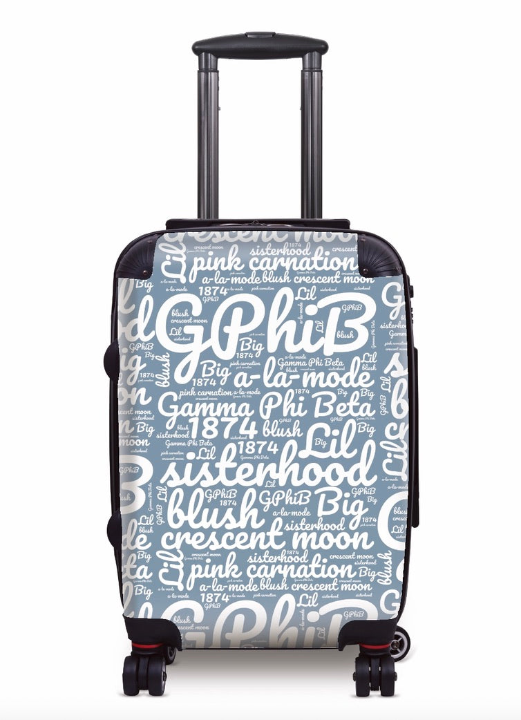 Gamma Phi Beta Carry-on Suitcase - Expression Art Blue Moon Suitcases