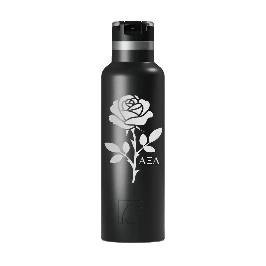 Alpha Xi Delta RTIC 20 oz Journey Ceramic Lined Water Bottle -Rose