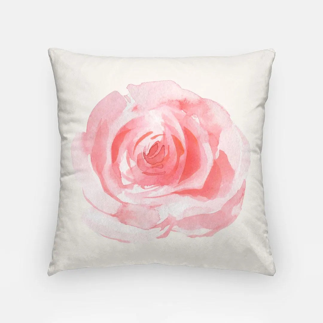 Pink Roses Throw Pillow Cover 18" Classic 100% Polyester Pillow Covers