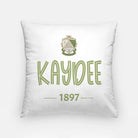 Kappa Delta 1897 18" Throw Pillow Cover | Kaydee Big Little Gifts | Campus Greek Fit