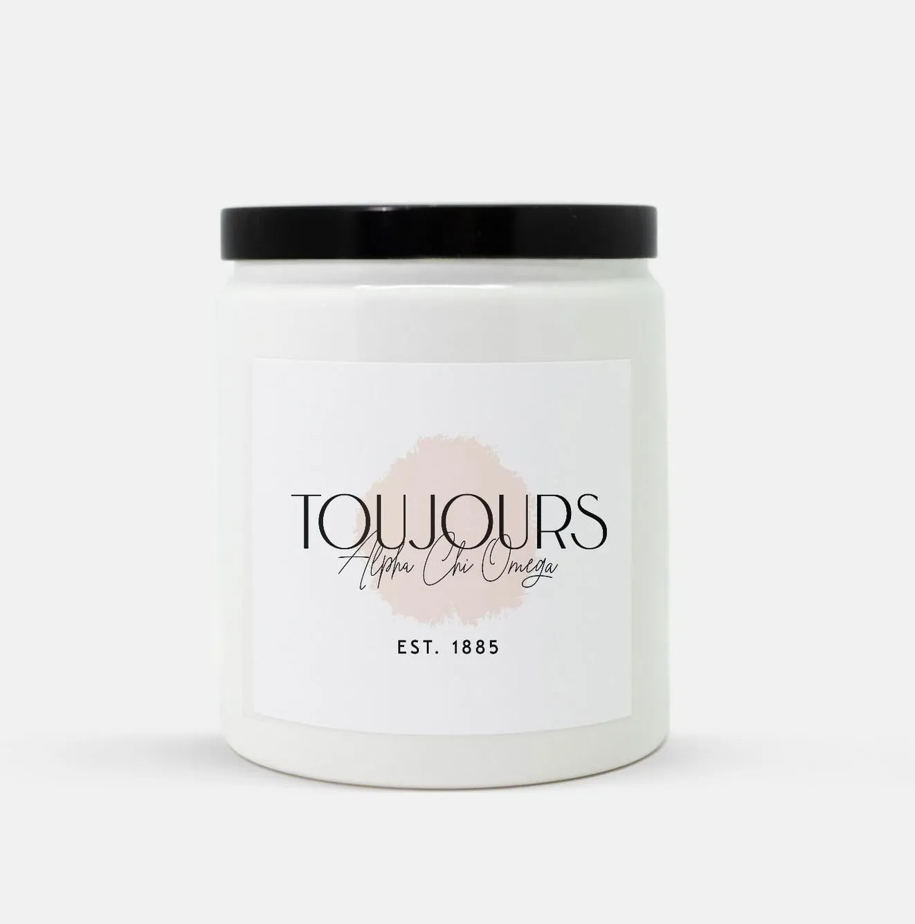 Forever "Toujours" Alpha Chi Omega Candle Ceramic 8oz | Custom Gifts | Festive Fit Home