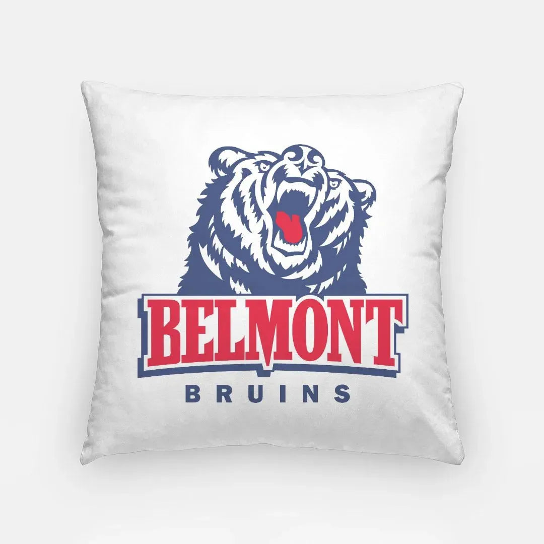 Belmont University Pillow Cover - Primary Logo 18" White Pillow Covers