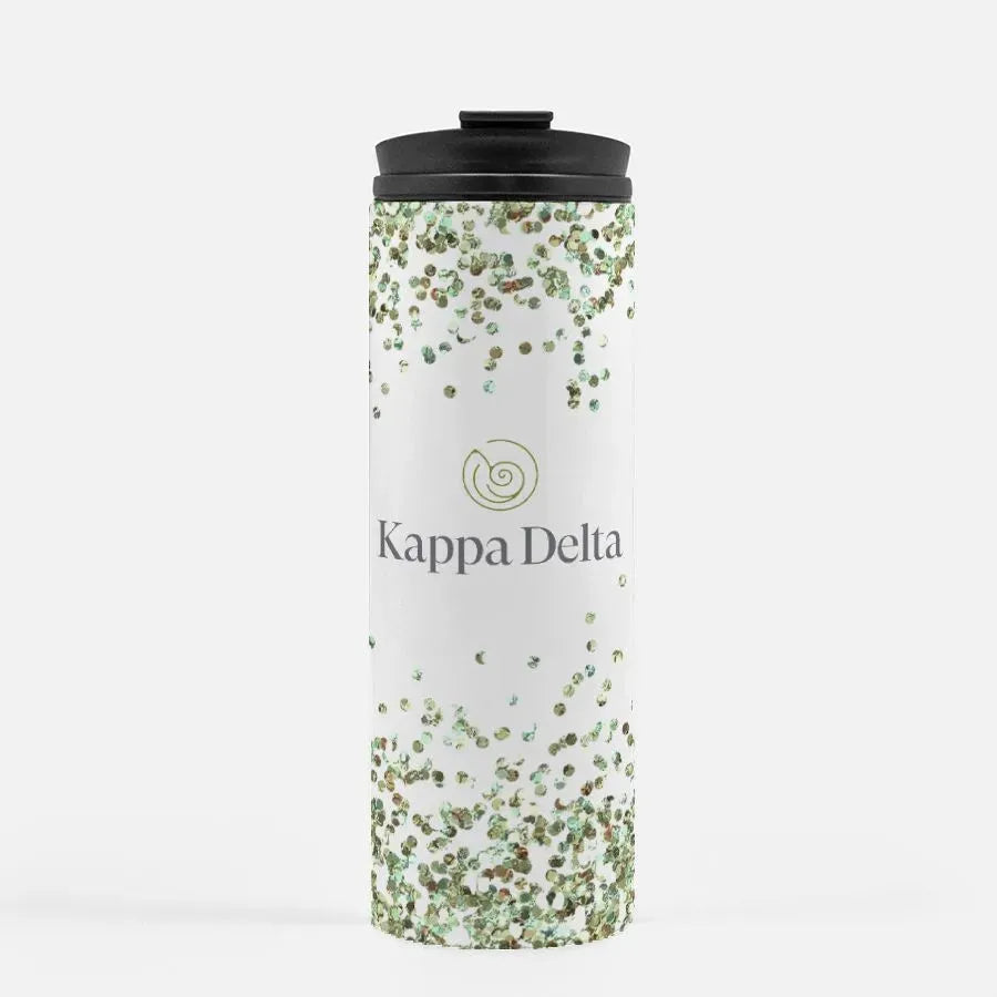 Kappa Delta Thermal Tumbler 16 oz.- Glitter Drinkware