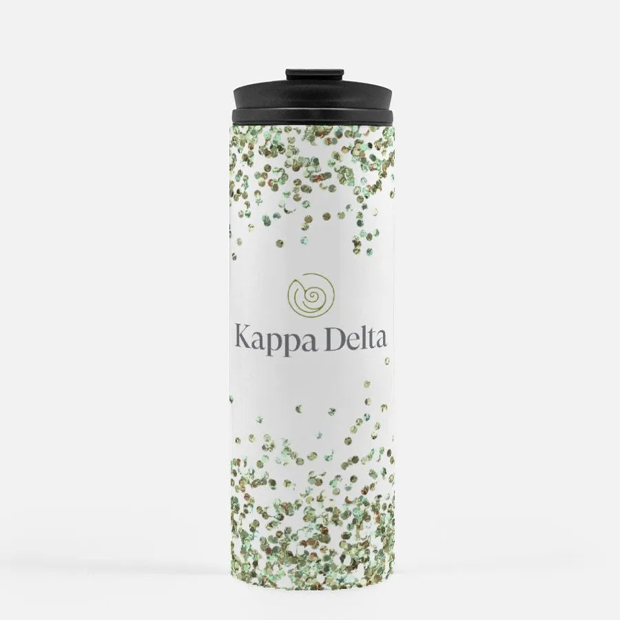 Kappa Delta Thermal Tumbler 16 oz.- Glitter | Custom Kaydee Gifts