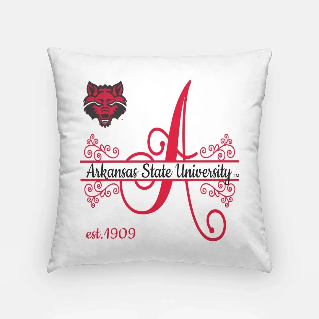 Arkansas State University 18" Monogram Throw Pillow Cover Pillow Covers