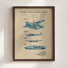 Vintage Airplane US Patent Art Print | Guys Dorm Decor | Wall Art