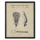 Modern Lacrosse Stick US Patent Art Print | Sports-Themed Dorm Decor