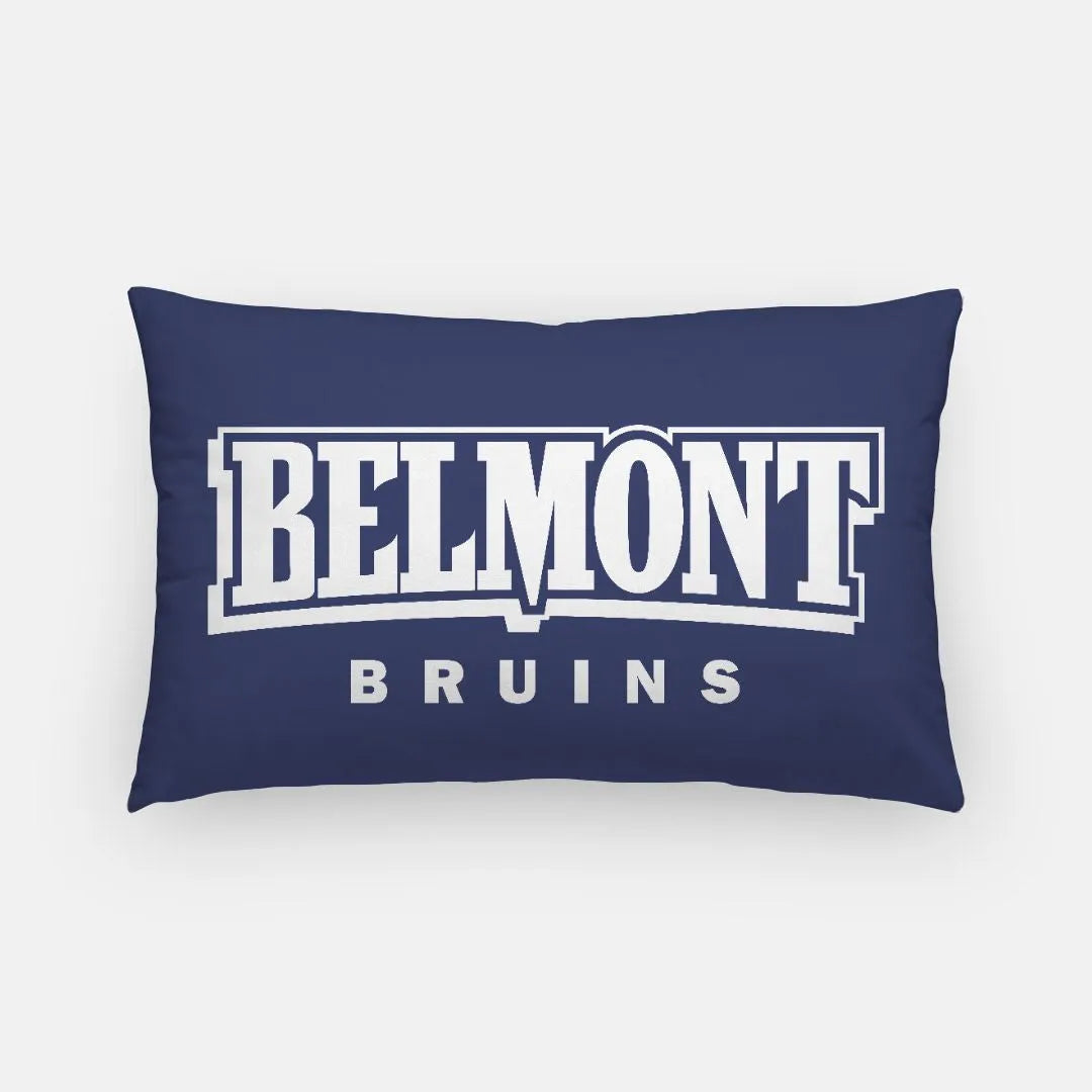 Belmont Bruins Blue Lumbar Pillow Cover | Custom Gifts & Decor