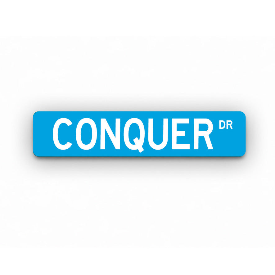 Sigma Chi Conquer Metal Street Sign | College Fraternity Dorm Decor