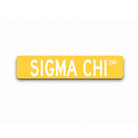 Sigma Chi Metal Street Sign | Custom College Fraternity Dorm Decor