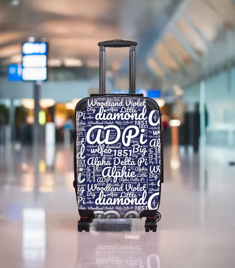 Alpha Delta Pi Carry-on Luggage - Expression Art Suitcases