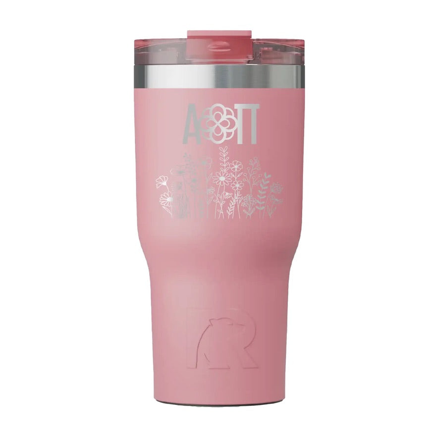 Alpha Omicron Pi RTIC 20 oz Essential Ceramic Lined Tumbler - Wildflowers