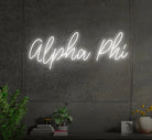 Alpha Phi LED Script Neon Sign | Dorm Decor | APhi Party Sign Gifts