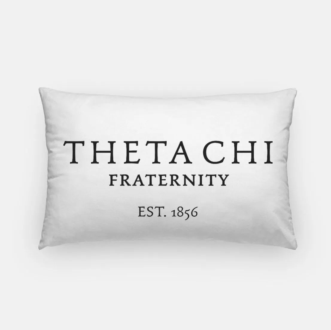 Theta Chi Lumbar Pillow Cover - 1856 White Black Pillow Covers