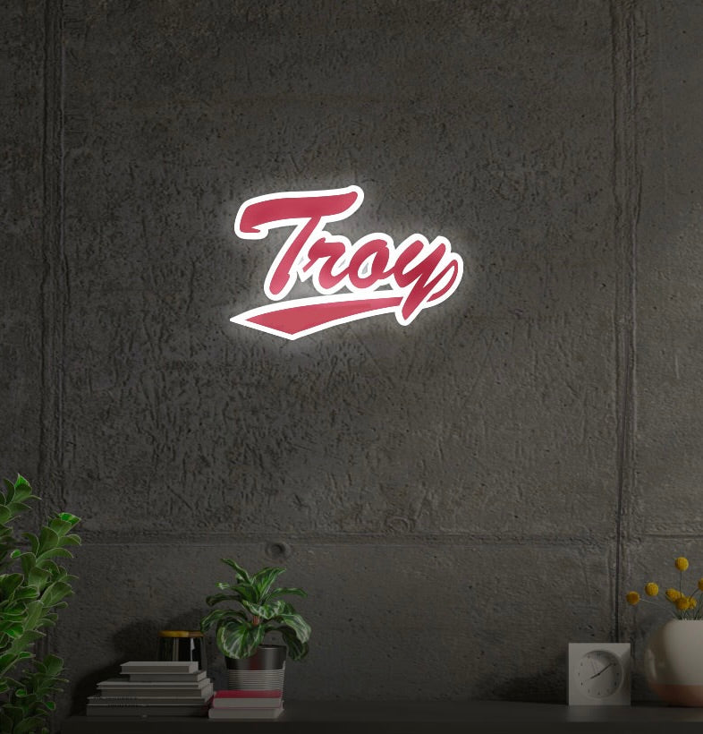 Troy University LED UV Print Neon Sign w/ Dimmer - 20" Neon Signs