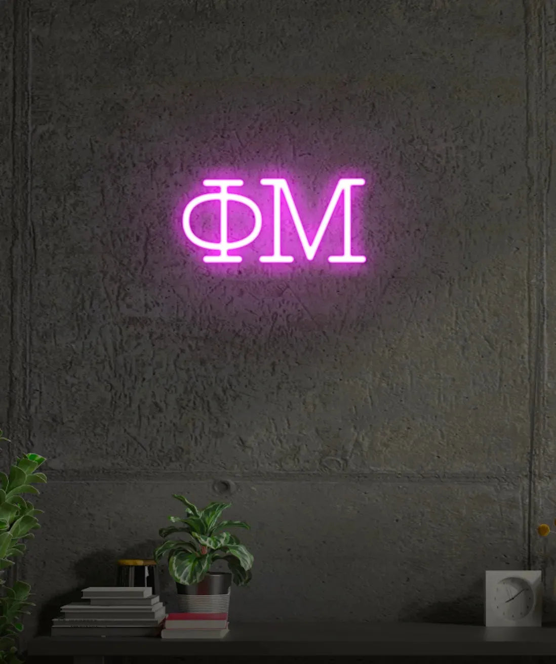 Phi Mu LED Neon Sign w/ Dimmer Large Neon Signs