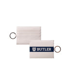 Butler University Vegan Saffiano Leather Card Holder - Modern Stripe