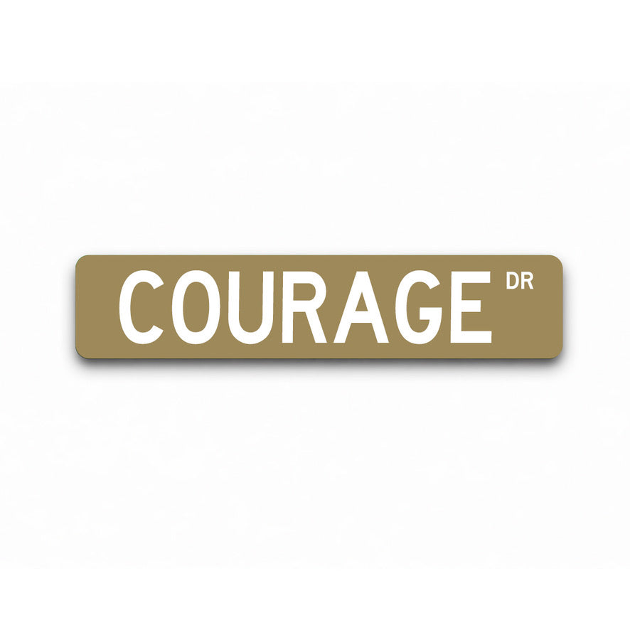 Pi Kappa Alpha "COURAGE" Metal Street Sign | PIKE Fraternity Gifts