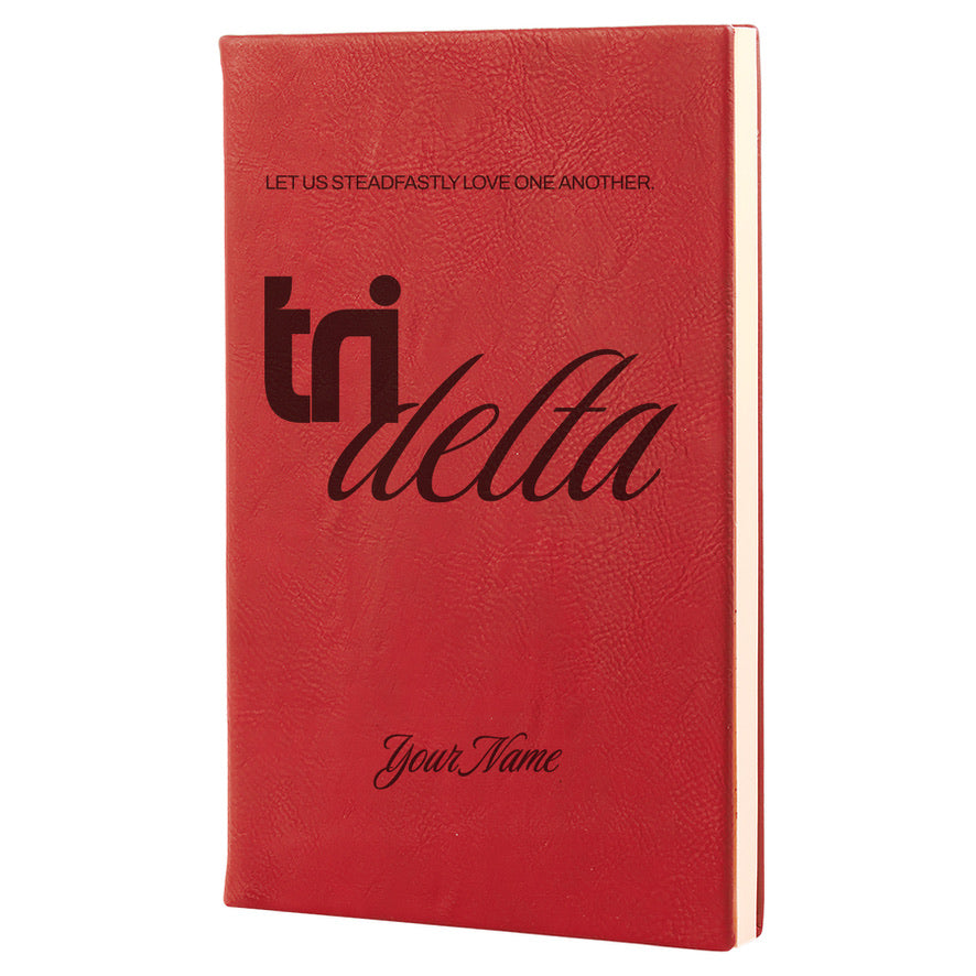 Tri Delta Personalized Leatherette Notebook Journal