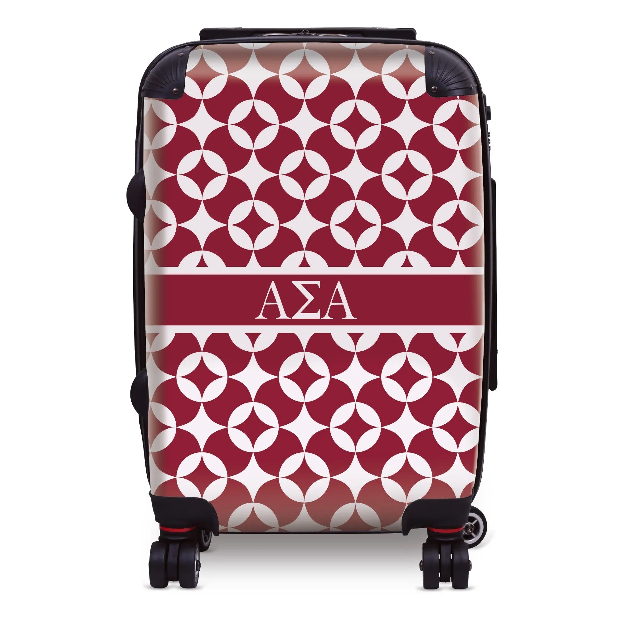 Alpha Sigma Alpha 20" Carry-on Suitcase Luggage - Logomark Badgemark Pattern