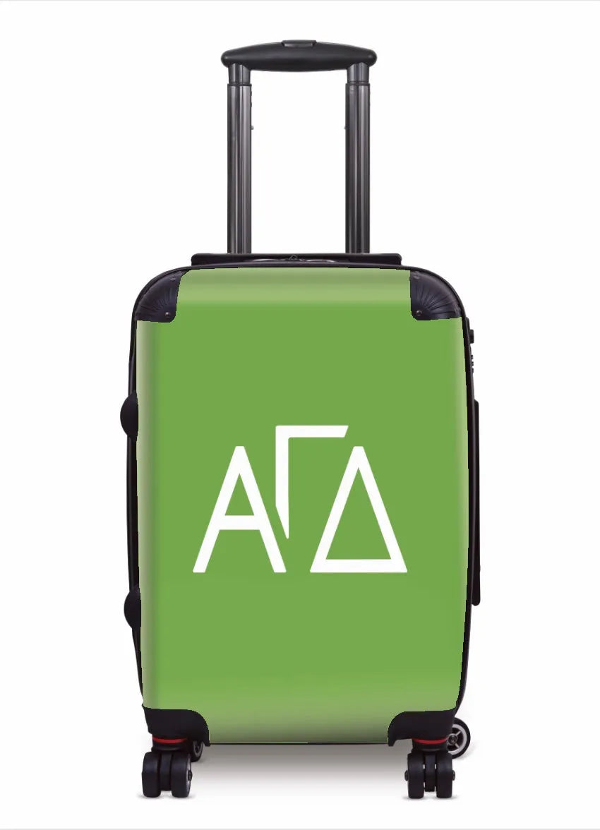 Alpha Gam Carry-on Suitcase -Greek Letters Green Suitcases