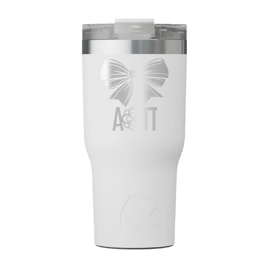 Alpha Omicron Pi RTIC 20 oz Essential Ceramic Lined Tumbler - Bow