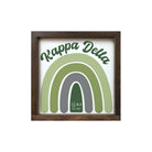 Kappa Delta Wood Framed Sign 12x12 -  Rainbow | Custom Gifts & Decor