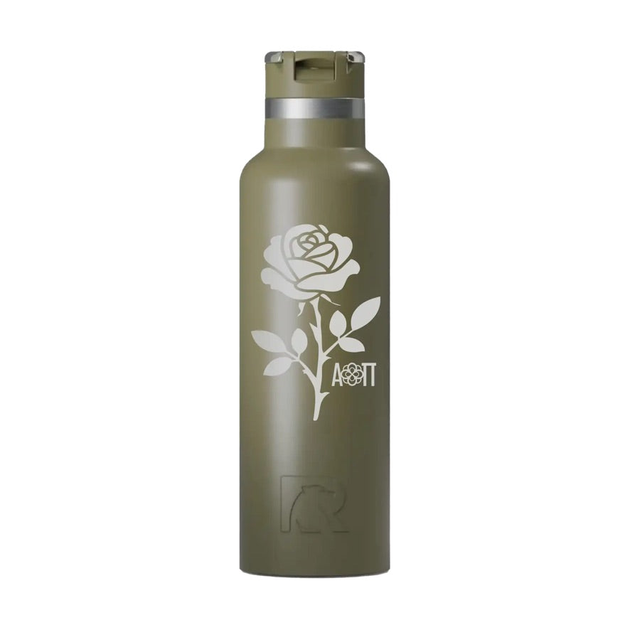 Alpha Omicron Pi RTIC 20 oz Journey Ceramic Lined Water Bottle - Rose